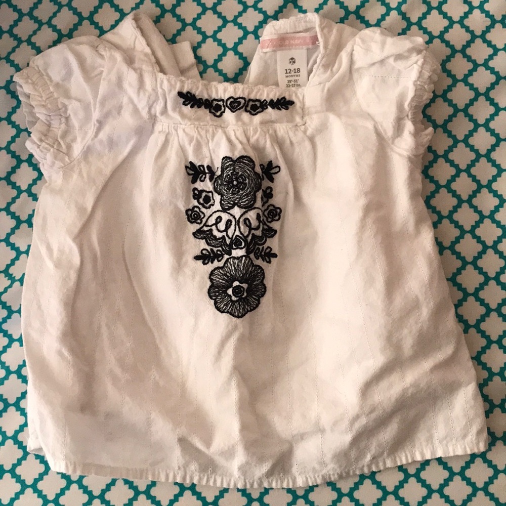 White baby girl top